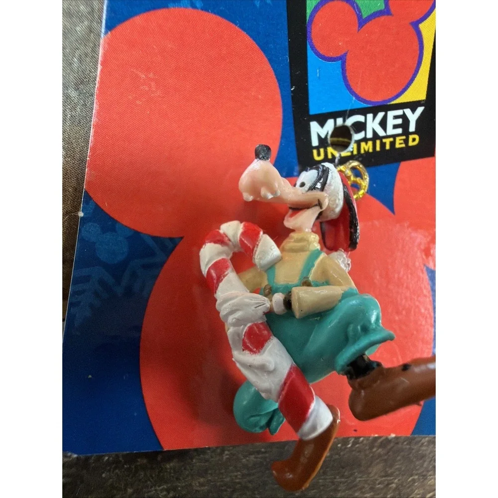 Vintage Disney Mickey Unlimited Mini Christmas 2 Ornaments Goofy & Donald Duck
